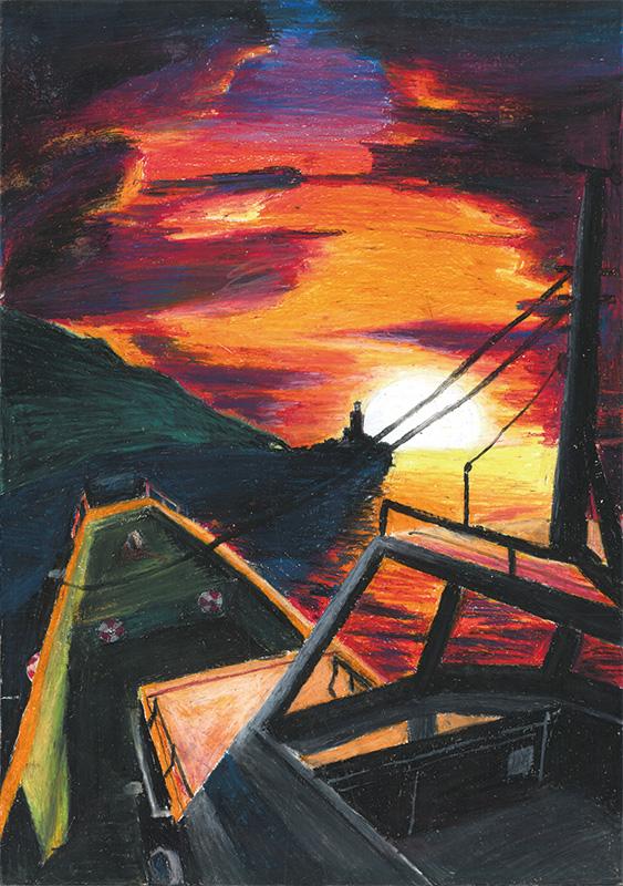 銀賞 大阪府知事賞 【船上】 守口市立八雲中学校2年 美内 瞭