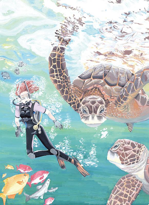 銅賞 近畿海事広報協会会長賞 【遭遇】 京都市立九条中学校2年 橋本 結季