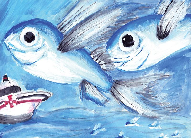 佳作 近畿海事広報協会会長賞 【命】 京都市立九条中学校1年 影山 杏子